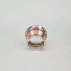 Переходник кламп-кламп МЕДНЫЙ 3" - 4"